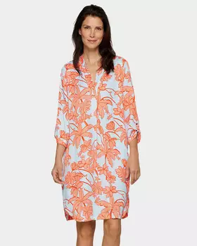 Платье свободного кроя из вискозы