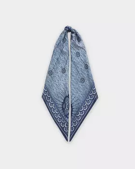 Платок с эффектом вареного денима