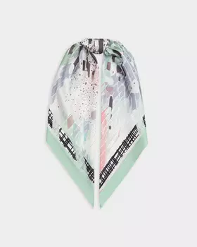 Платок с ярким абстрактным принтом