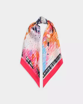Платок с ярким абстрактным принтом