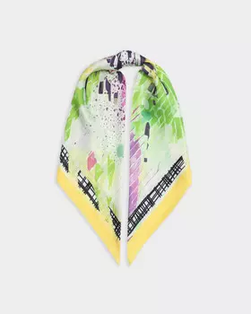 Платок с ярким абстрактным принтом