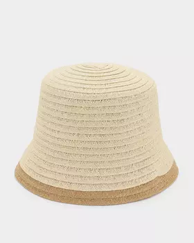 Плетеная панама регулируемая по размеру с контрастным кантом