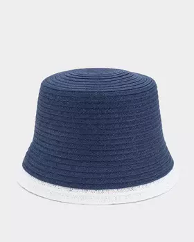 Плетеная панама регулируемая по размеру с контрастным кантом