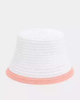 Плетеная панама регулируемая по размеру с контрастным кантом