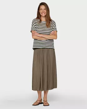 Плиссированная юбка с эластичным поясом на кулиске