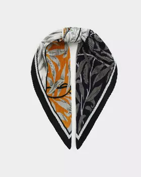 Плиссированный платок из шелка и вискозы