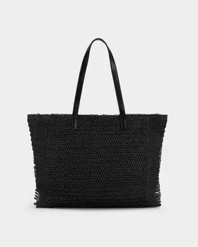 Пляжная сумка с бахромой по бокам