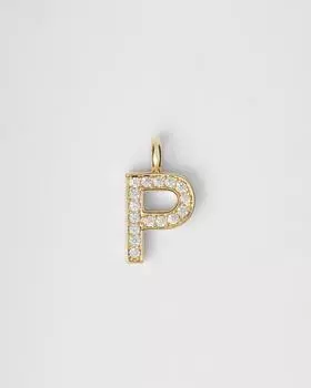 Подвеска-буква со стразами