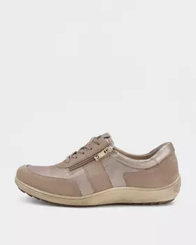 Полуботинки из натуральной кожи и замши увеличенной полноты со стелькой Airmotion