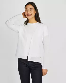 Приталенный кардиган с V-образным вырезом