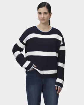 Пуловер из мягкого трикотажа в полоску