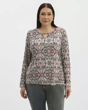 Пуловер из района с цветочным принтом