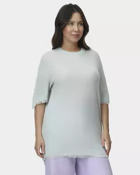 Пуловер из тенсела, ацетата и шелка