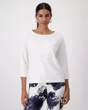 Пуловер прямого кроя из эластичного материала