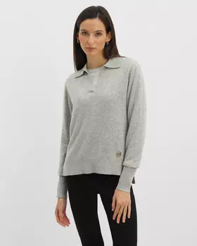 Пуловер прямого кроя из шерсти с добавлением кашемира