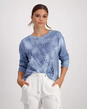 Пуловер, р. 42, цвет Индиго