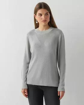 Пуловер, р. 42, цвет Серебристый