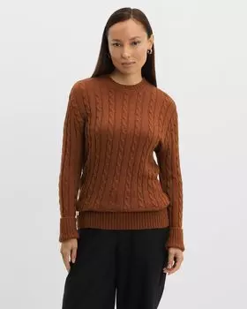 Пуловер фактурной вязки с металлическим декором