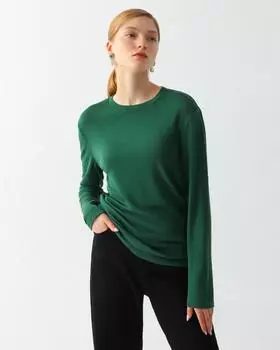 пуловер, р. 42, цвет Темно-зеленый