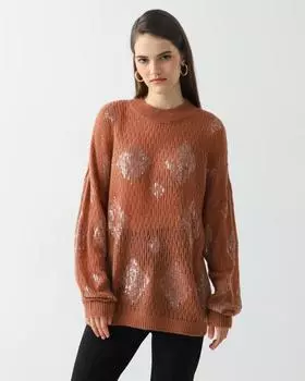 Пуловер, р. 46, цвет Бежевый