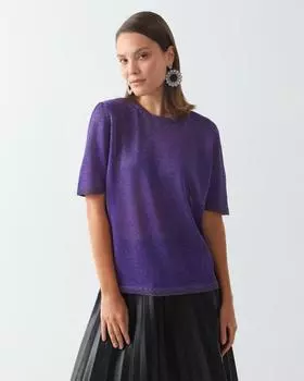 Легкая полупрозрачная футболка с люрексом