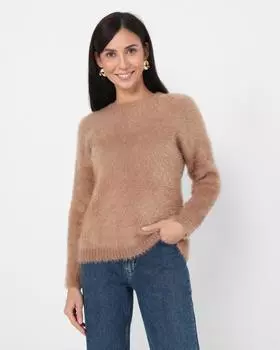 Пуловер, р. 50, цвет Бежевый/золотой