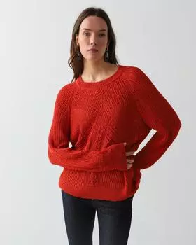 Пуловер, р. 50, цвет Красный