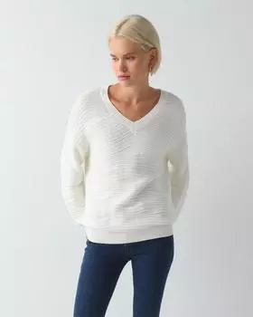 Пуловер, р. 50, цвет Молочный