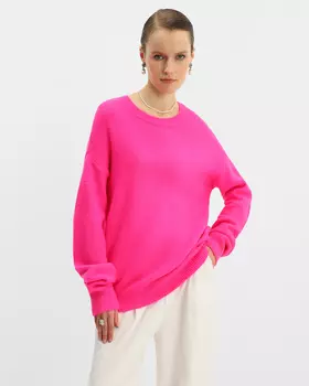 Свободный удлиненный пуловер