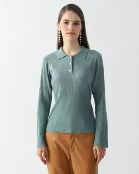 Пуловер, р. 50, цвет Зеленый