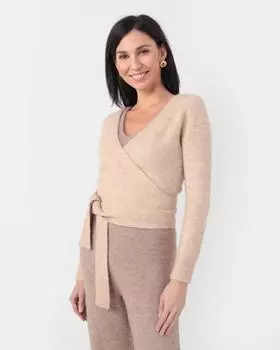 Укороченный пуловер с шерстью альпака в составе