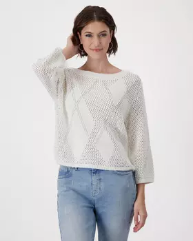 Пуловер свободного кроя из хлопка