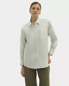 Рубашка прямого кроя в полоску