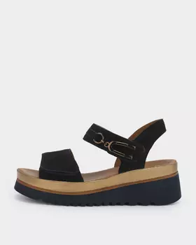 Сандалии из натуральной кожи и замши со стелькой и подошвой High Soft