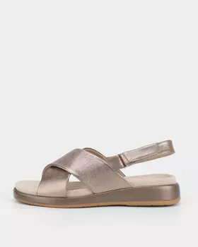 Сандалии из натуральной кожи с эластичными вставками и съемной стелькой Memotion Wash