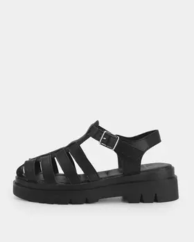 Сандалии из натуральной кожи с застежкой велкро