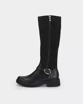 Сапоги из натуральной кожи и замши со стелькой Airmotion и подошвой Blue Grip