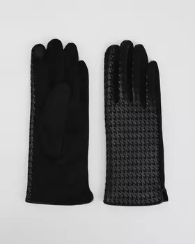 Сенсорные перчатки с принтом "гусиная лапка"