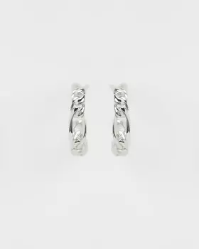 Серьги-цепи из серебра