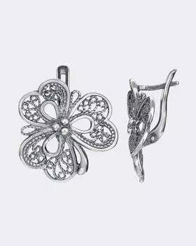 Серьги цветы, р. Безразмера, цвет Без цвета