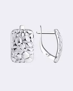 Серьги фантазийные из серебра, р. Безразмера, цвет Без цвета