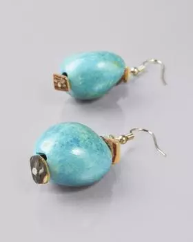 Серьги из орехов тропических растений деревьев, р. Безразмера, цвет Без цвета