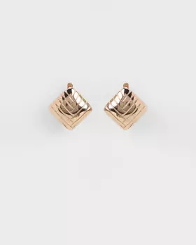 Серьги из серебра квадратные