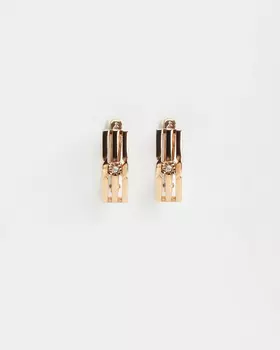 Серьги из серебра с позолотой и бриллиантами