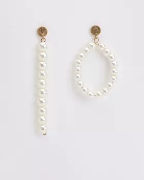 Серьги, р. единыйразмер, цвет Белый