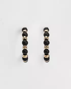 Серьги, р. единыйразмер, цвет Черный