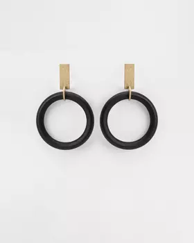 Серьги, р. единыйразмер, цвет Черный