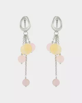 Серьги с бериллом в пастельных оттенках