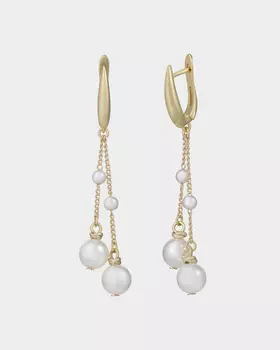 Серьги с искусственным жемчугом