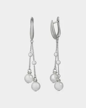 Серьги с искусственным жемчугом